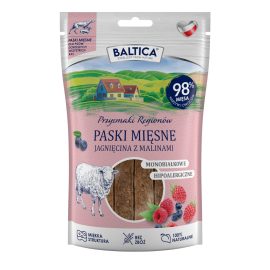 Baltica Mięsne Paski z Jagnięciną dla psa z malinami 90g