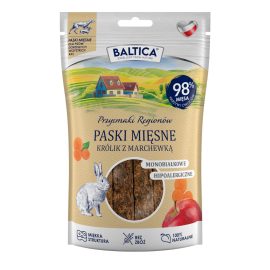 Baltica Mięsne Paski z Królika dla psa z marchewką 90g