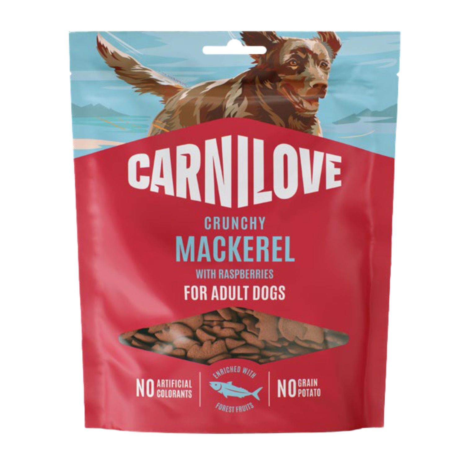 Carnilove Crunchy Snack Makrela z Malinami 200g