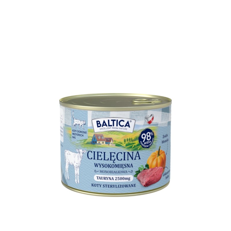 Baltica Smaki Regionów Mono Cielęcina karma mokra dla kota 185 g