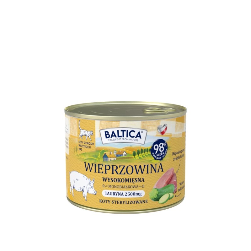 Baltica Smaki Regionów Mono Wieprzowina karma mokra dla kota 185 g