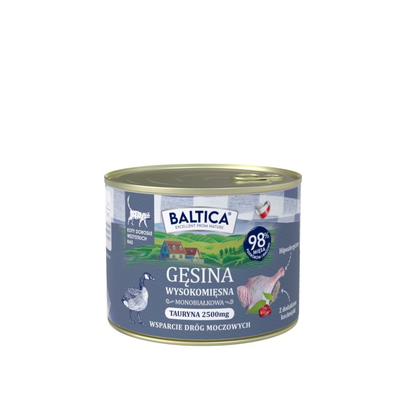 Baltica Smaki Regionów Mono Gęsina karma mokra dla kota 185 g