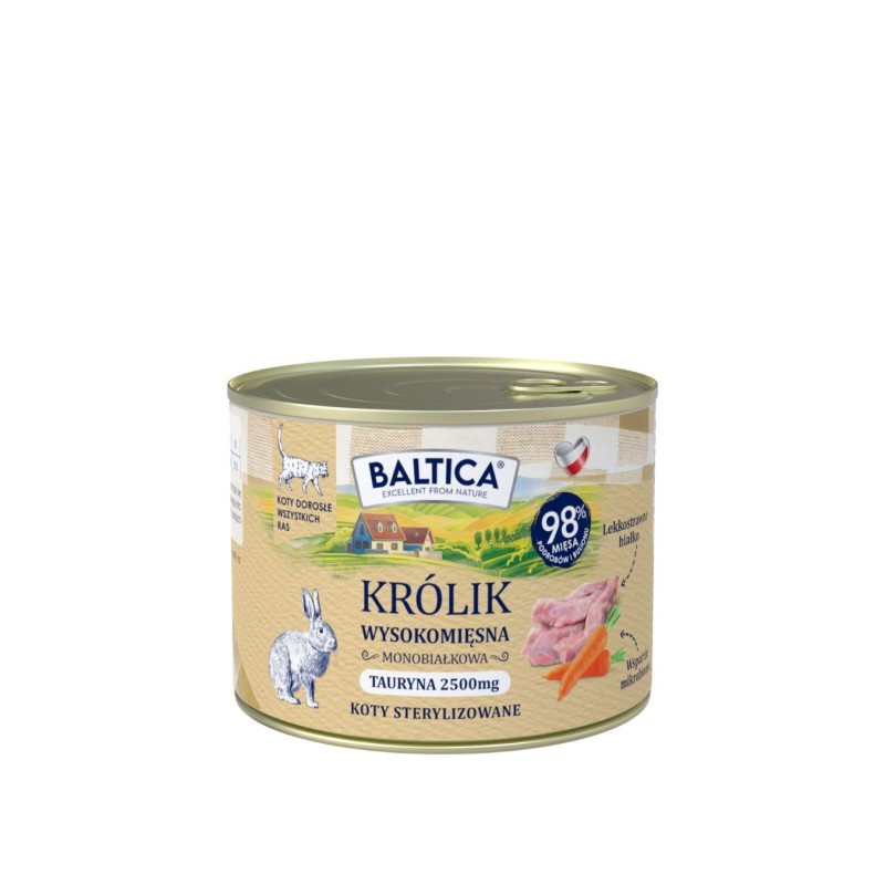 Baltica Smaki Regionów Mono Królik karma mokra dla kota 185 g