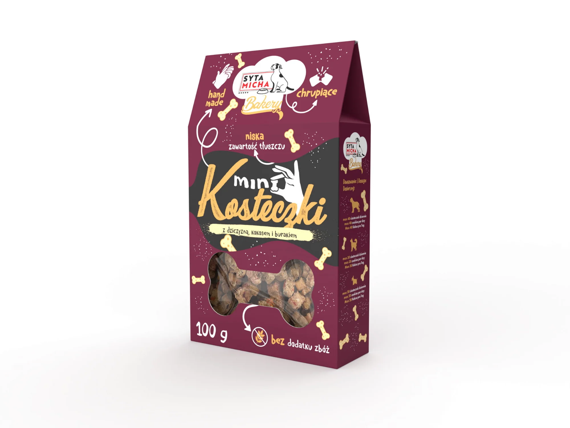 Syta Micha Bakery Mini Kostki z Dziczyzną 100 g