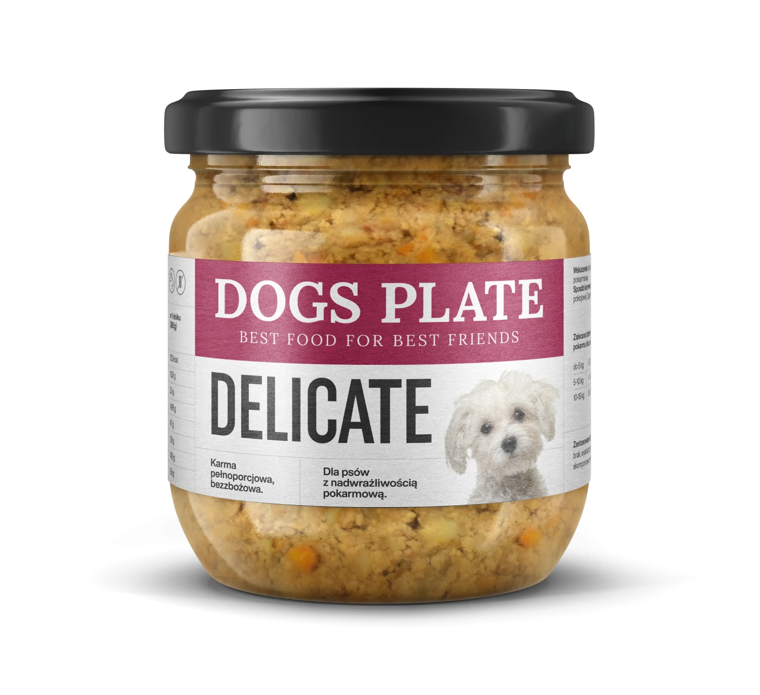 Dogs Plate Delicate Królik 360 g — monobiałkowa mokra karma dla psów wrażliwych