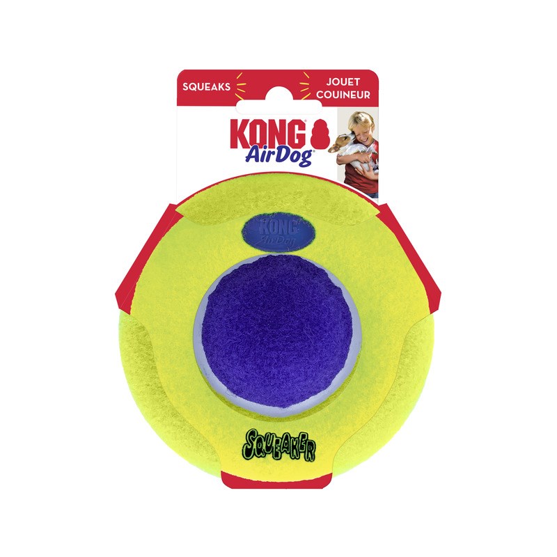 Kong AirDog Squeaker – piłka do aportu dla psa M