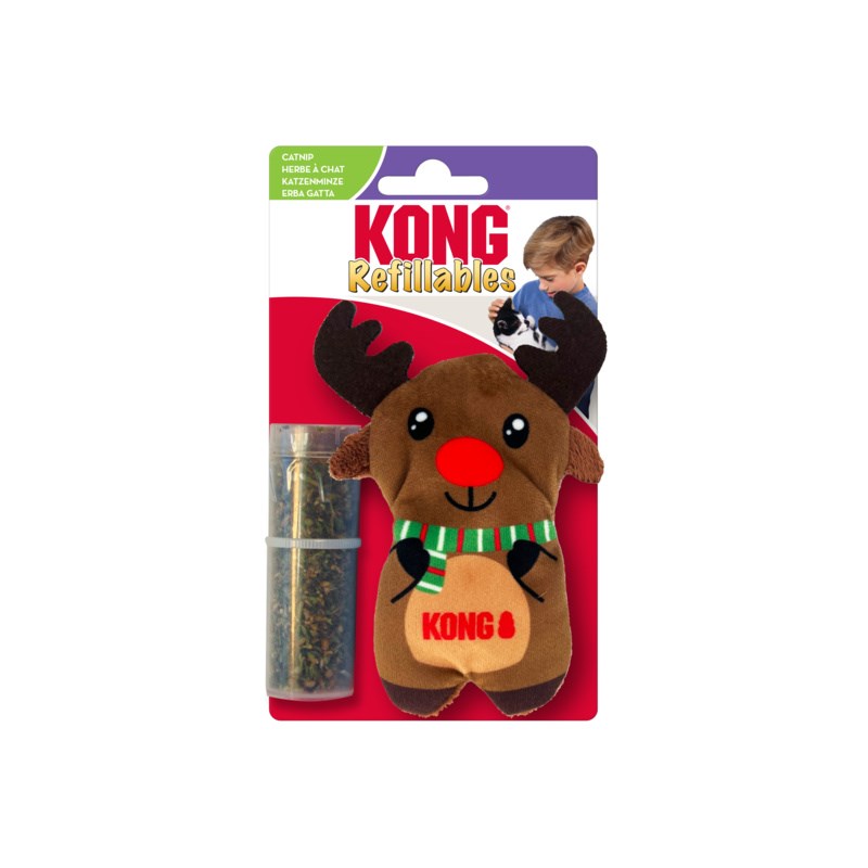 Kong Refillable Renifer – pluszowa zabawka dla psa