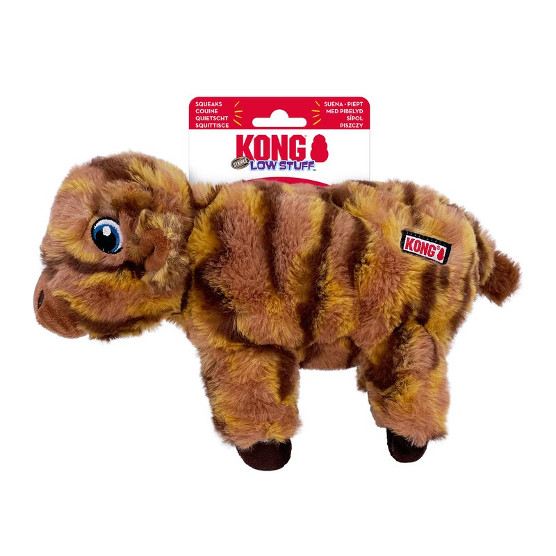 Kong Low Stuff Krowa Stripes – pluszowa zabawka dla psa M