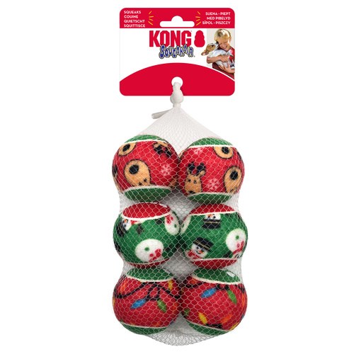 Kong SqueakAir Balls Holiday – piłki dla psa