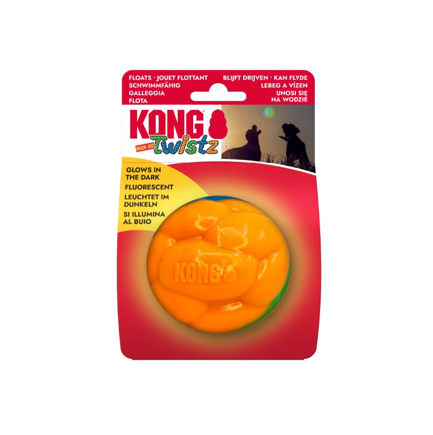 Kong Twistz High-Viz Ball – pluszowa zabawka dla psa L