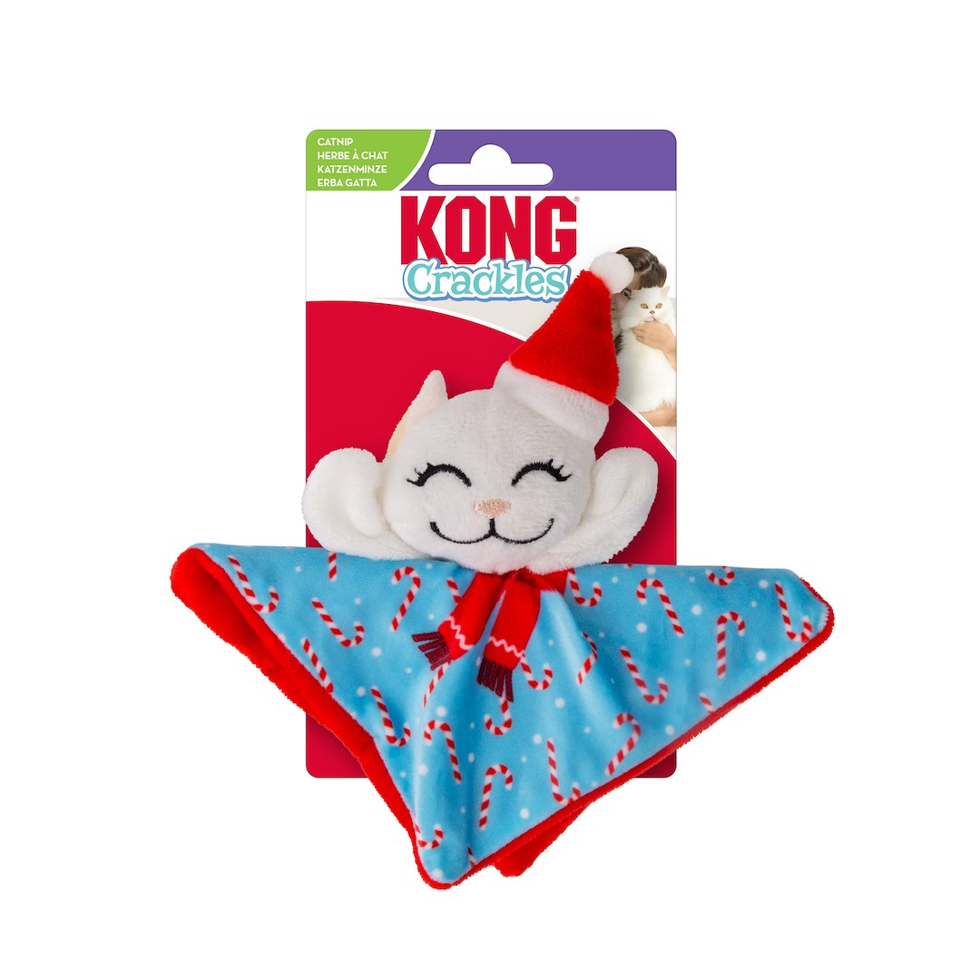 Kong Crackles Kotek Holiday – pluszowa zabawka dla psa