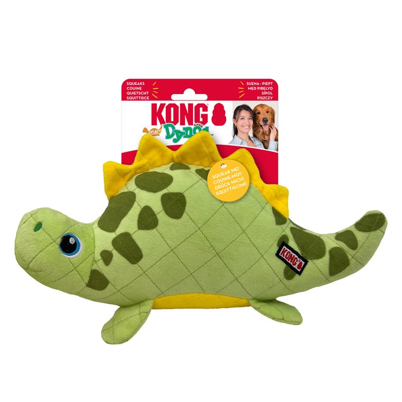 Kong Dynos Roars Green – pluszowa zabawka dla psa M