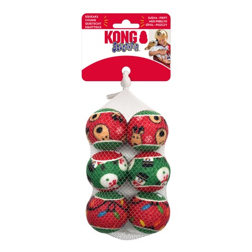 Kong SqueakAir Balls Holiday – piłki dla psa
