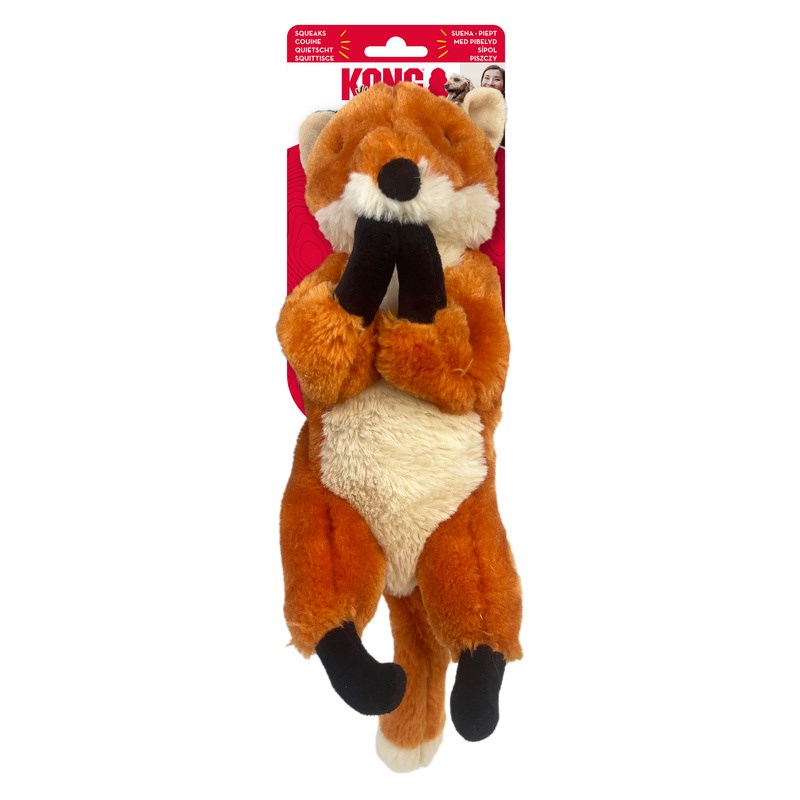 Kong Wild Low Stuff Lis – pluszowa zabawka dla psa M